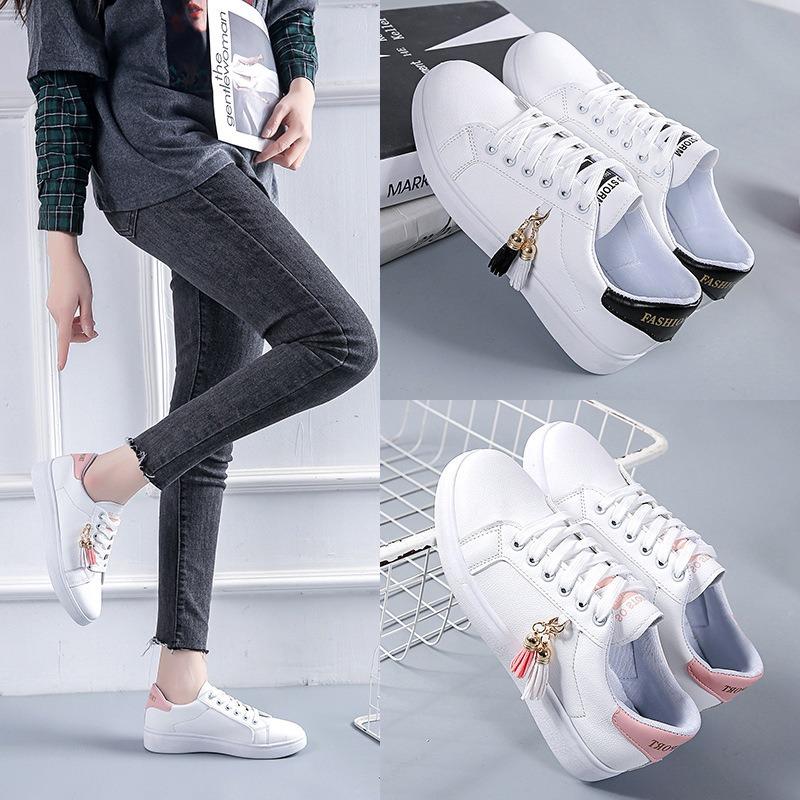 Weiße Schuhe Lässig Sport Frühling und Herbst Damenschuhe