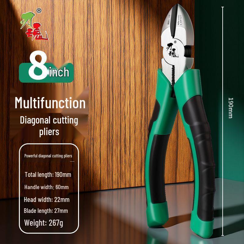 Three-Piece Industrial Grade Japanese Steel Pliers Set: Wire, Needle-Nose, and Diagonal Pliers for Electricians