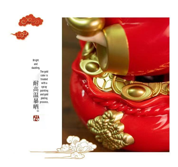Cartoon God of Wealth Solar-Powered Desktop Ornament - New Year Gift