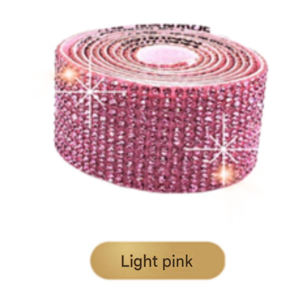 Sparkling Cubic Tape (Width 2.45cm x Length 90cm) – DIY Accessory for Decorating Various Items & Car Interiors (4 Patterns)