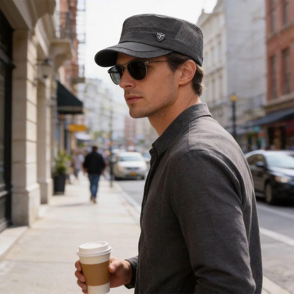 Fashion Summer Fishing Hat Cotton Anti-UV Baseball Cap Casual Mesh Breathable Peaked Cap Men Women