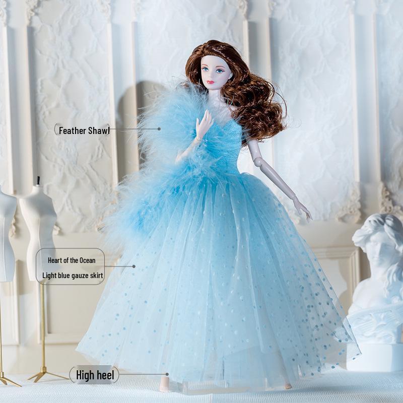 

Supermodel Doll Evening Gown - Pink Dress-up Toy Clothing Set Full Outfit (Excluding Doll and Shoes)