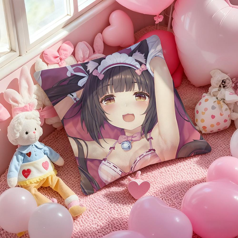 Anime Cat C-catman cartoon Cushion Cover Pattern Printed Pillowcase for Living Room Sofa Cushion Cover & Bedroom Decor