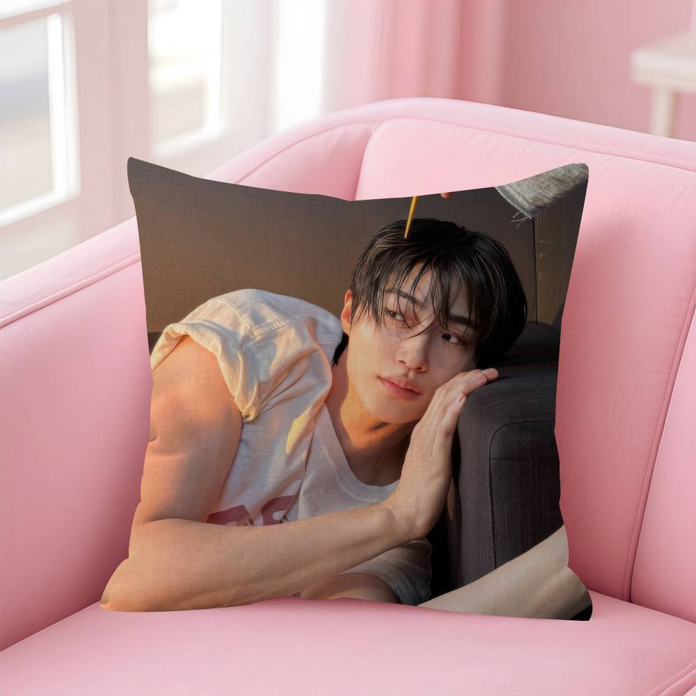 Korean Celebrity Byeon Wooseok  Pillow Gift Home Office Decoration Bedroom Sofa Car Cushion Cover case 45x45