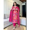 Indian Designer Cotton Kurta Pant Dupatta Set Women Bollywood Top Tunic Kurti VF-20224