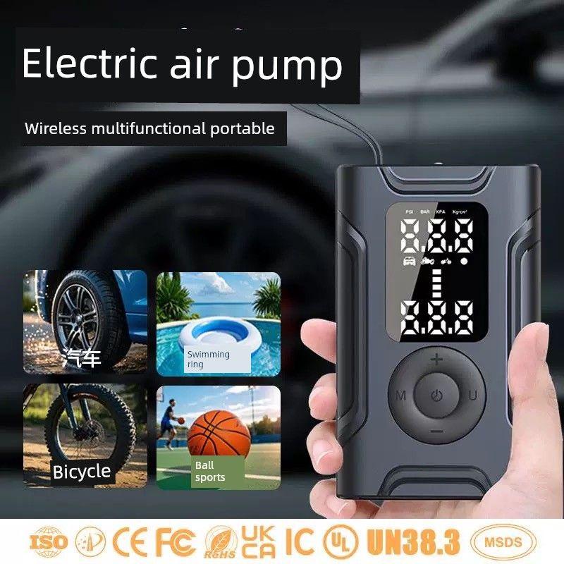 Car Air Pump, Car Tire Inflator, Portable Mini Digital Display Smart Wireless Car Air Pump