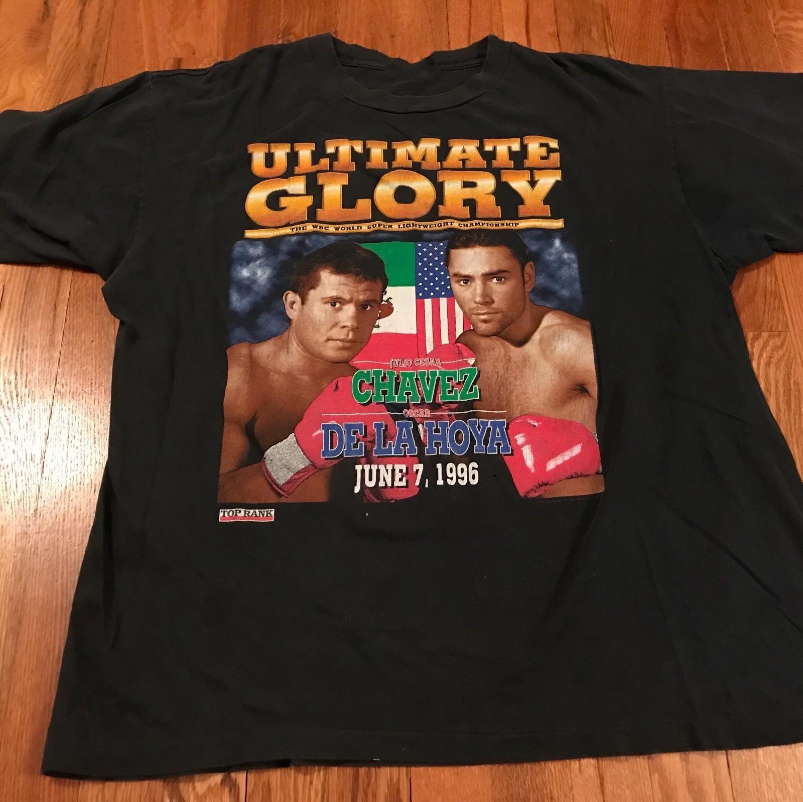 Vintage 1996 Oscar De La Hoya vs Julio Cesar Chavez Caesars Palace Shirt XXXL