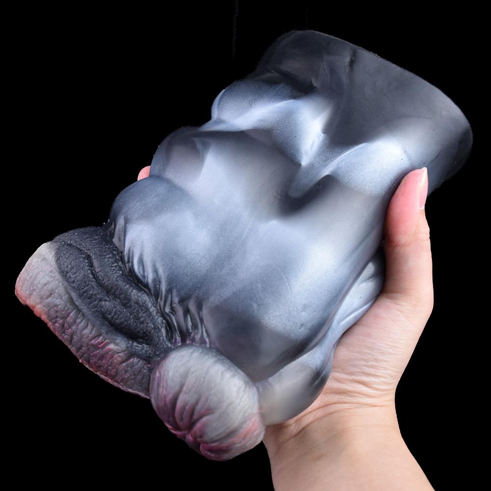 Dual Channel Animal Horse Masturbation Cup Soft Silicone Male Masturbator Realistic Vagina Prostate Massage Adult Sex Toy