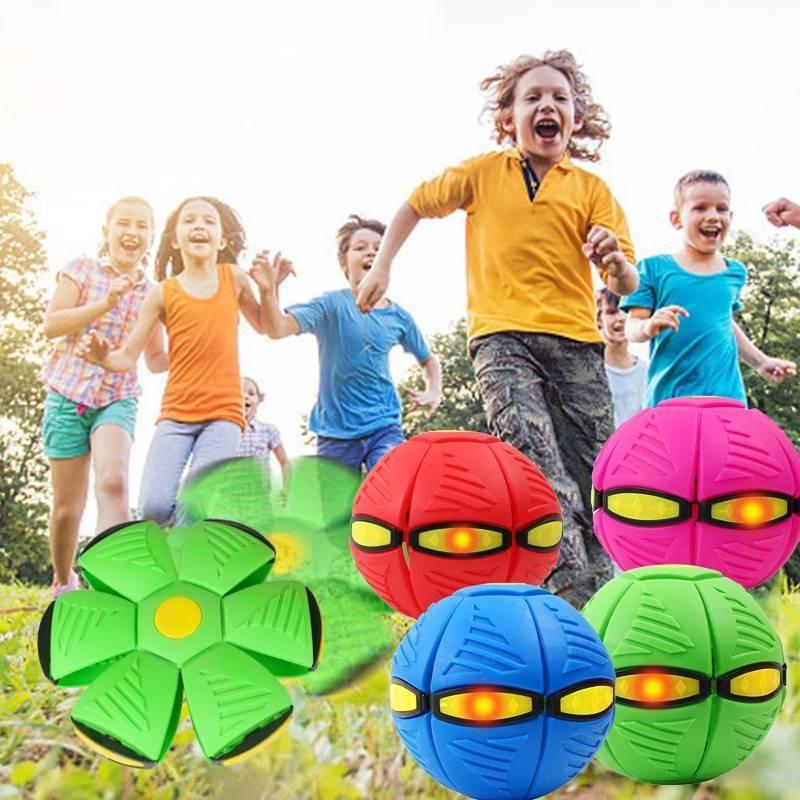 Lustiger und interaktiver Fuß-gesteuerter leuchtender Scheibenball Spielzeug Transformierbares Design Kunststoffmaterial 25*25*5 Spez