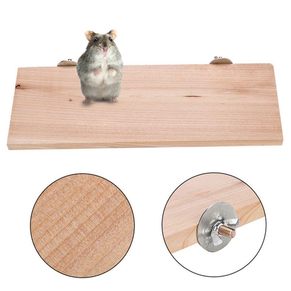 Wood Stand Platform Pet Bird Toys Parrot Rack Hamster Perches Paw Grinding Clean Cage Accessories for Gerbils Mice Wood Toys