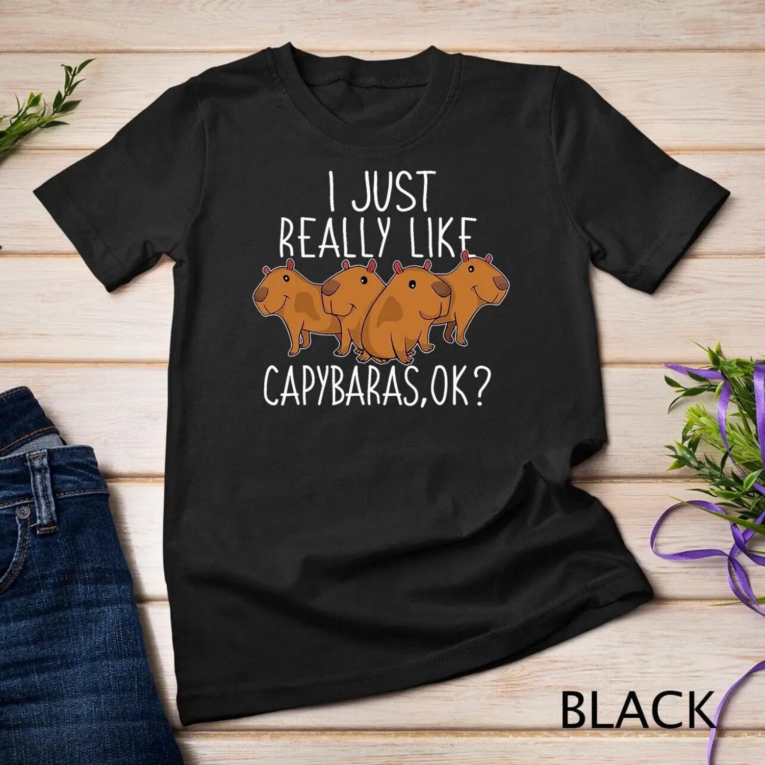 Capybara Lover Funny Kids Women Cute T Shirt S