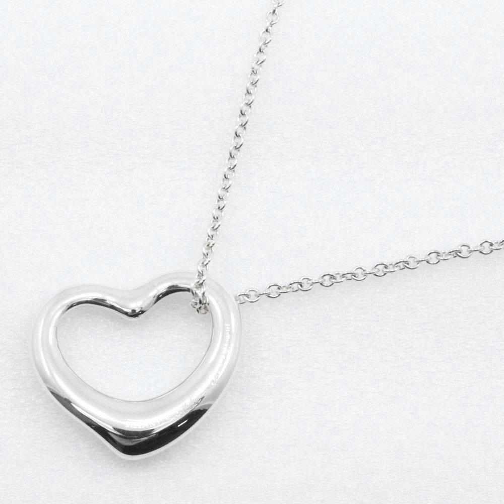 TIFFANY&Co. Open heart Necklace Elsa Peretti Silver925 heart 6.7g Women Used