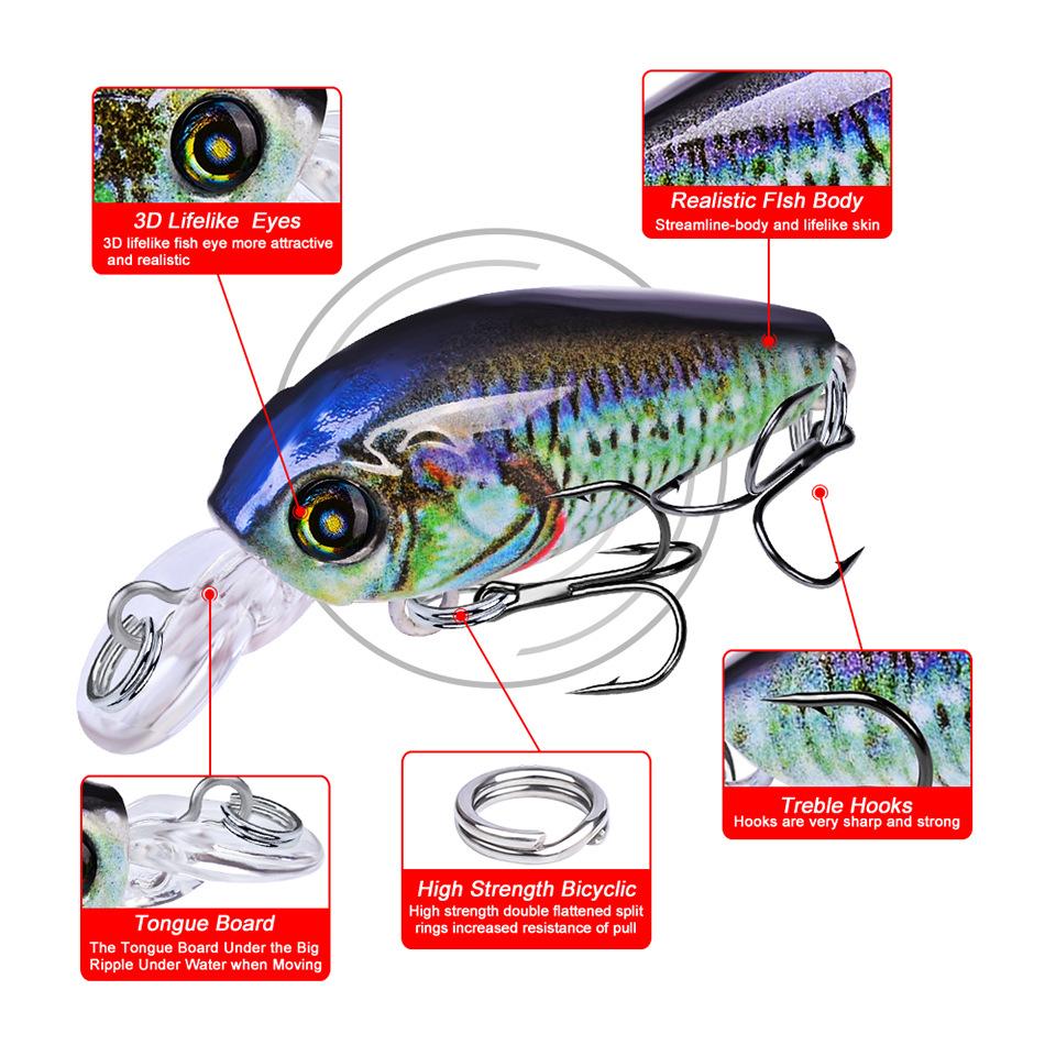 New 10 Color 4G Rock Bait 47mm Lure Bait Rock Little Fatty