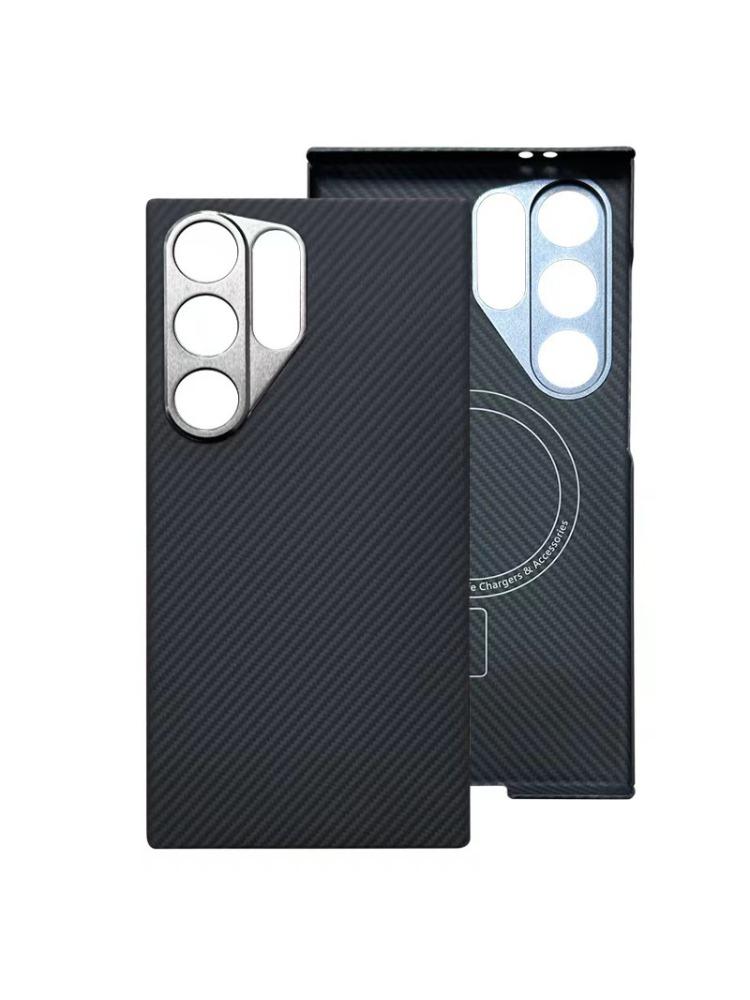 For Samsung Galaxy s25u S25 Ultra Carbon Fiber Aramid Case Ultra thin Protective Cover for Magsafe Magnetic Shell Galaxy S25 Ultra
