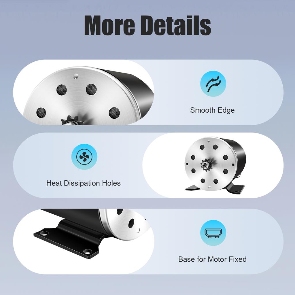 1000W 36V Kartáčový Motor 3000RPM MY1020 Kartáčový DC Elektrický Motor pro Skútr Go-Kart Elektrokola DIY