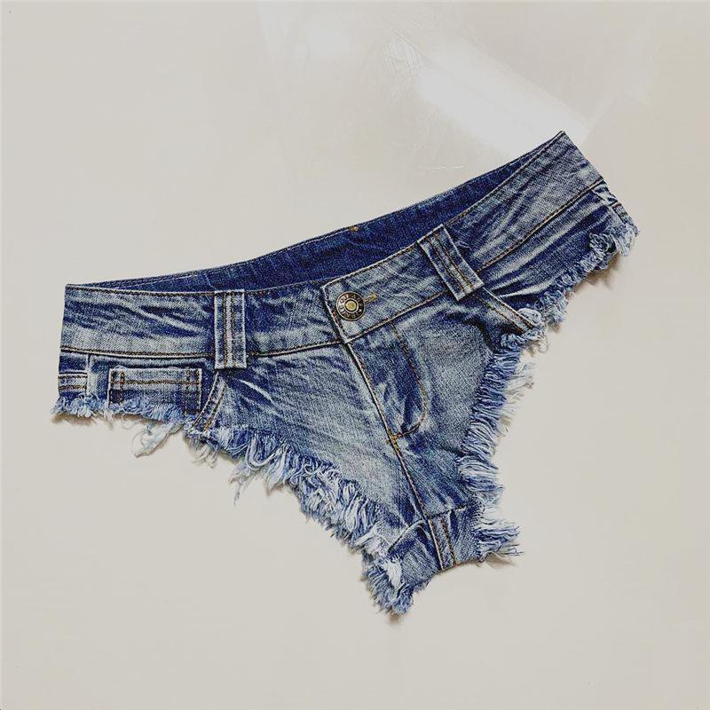 Denim Skinny Super Low Waist Shorts: Women's Sexy Nightclub & Pole Dance Fashion Trend