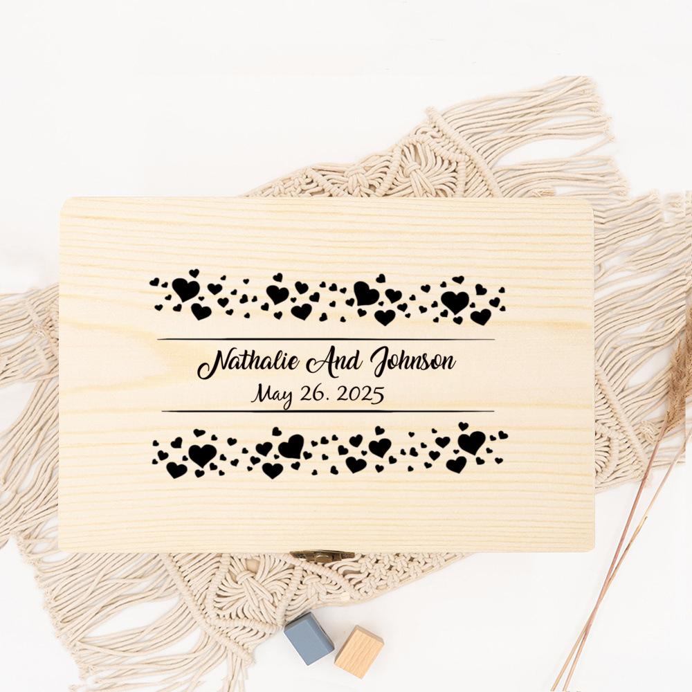 Personalized Keepsake Box,Personalized Engraved Gift Box, Couple's Custom Box, Memorial Gift Box, Wooden Storage Boxes