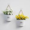 Wall Hanging Flower Pot Metal Wall Flower Container Wall Hanging Basket  Iron Semicircle Shape Flowerpot Green Plant Holder