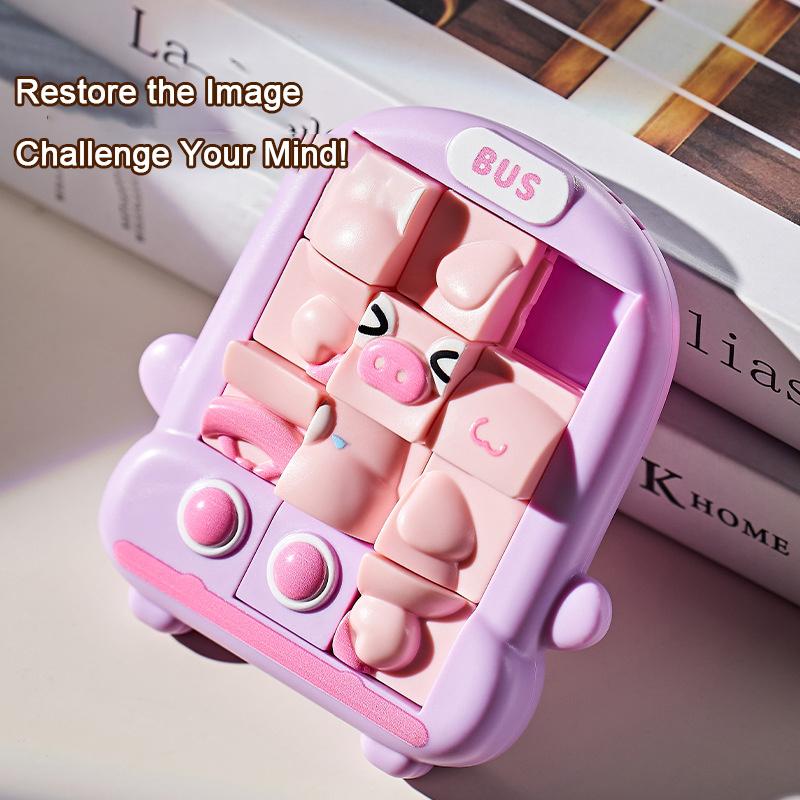 3D Animal Sliding Block Puzzle, Educational Montessori Maze Toy For Logic Training With Cute Pet Figures