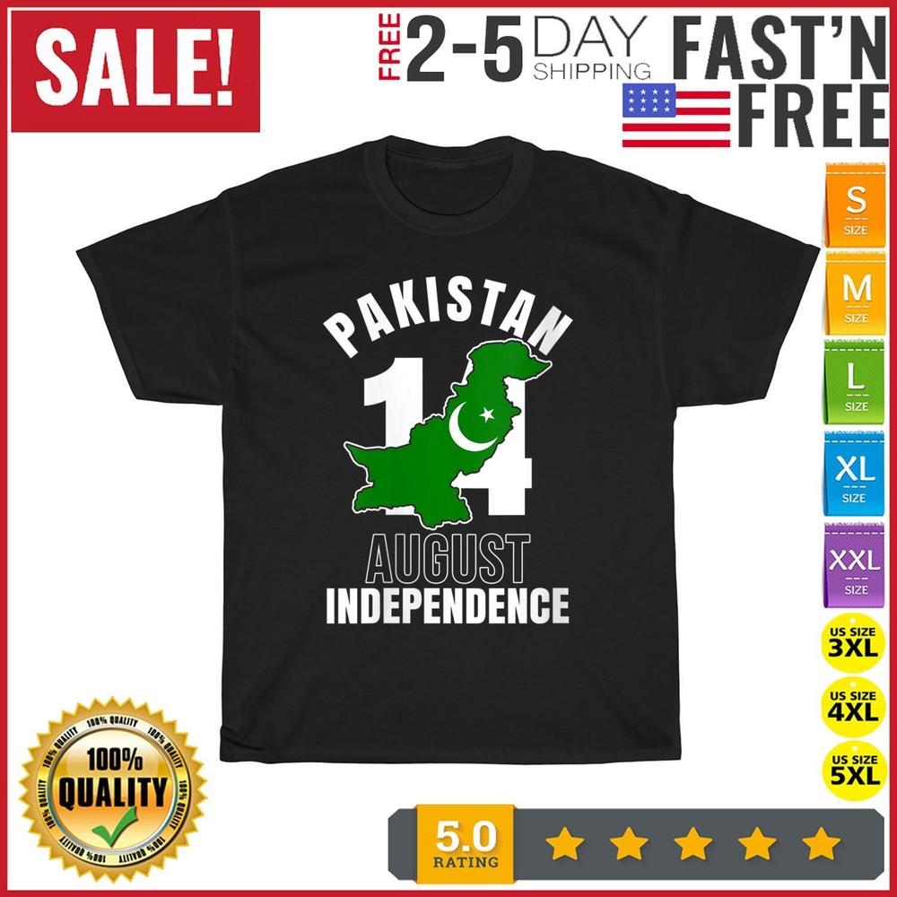 

Vintage Pakistan Flag 14 August Independence Day Pakistani T Shirt Men Women NEW M