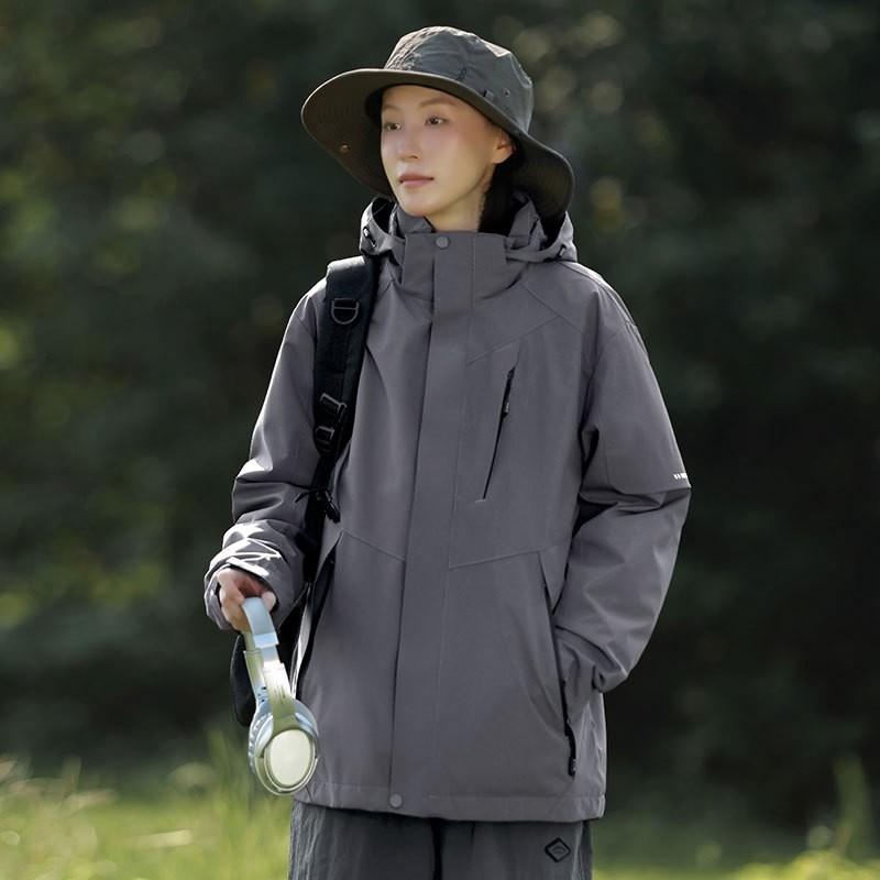 Men Women Waterproof Windproof Hiking Jacket Outdoor Travel Coat Lightweight Hooded Rain Shell
