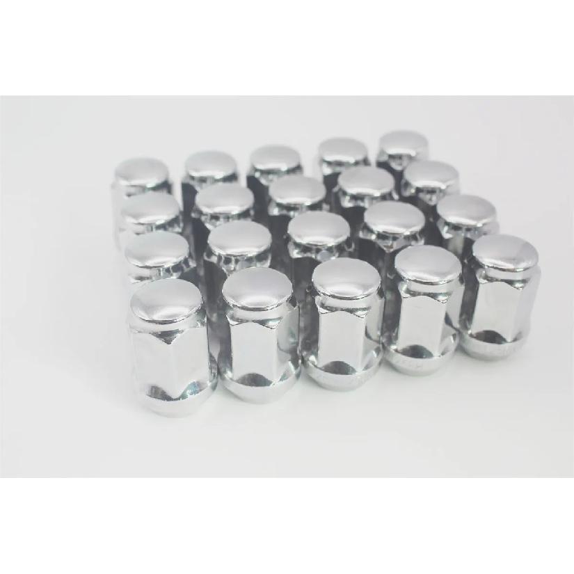20 SZTUK 12x1.25 Nakrętek Kół Do Kół Żołędziowych | Zamknięty Końcowy Wypukły | 19mm 3/4" Sześciokąt