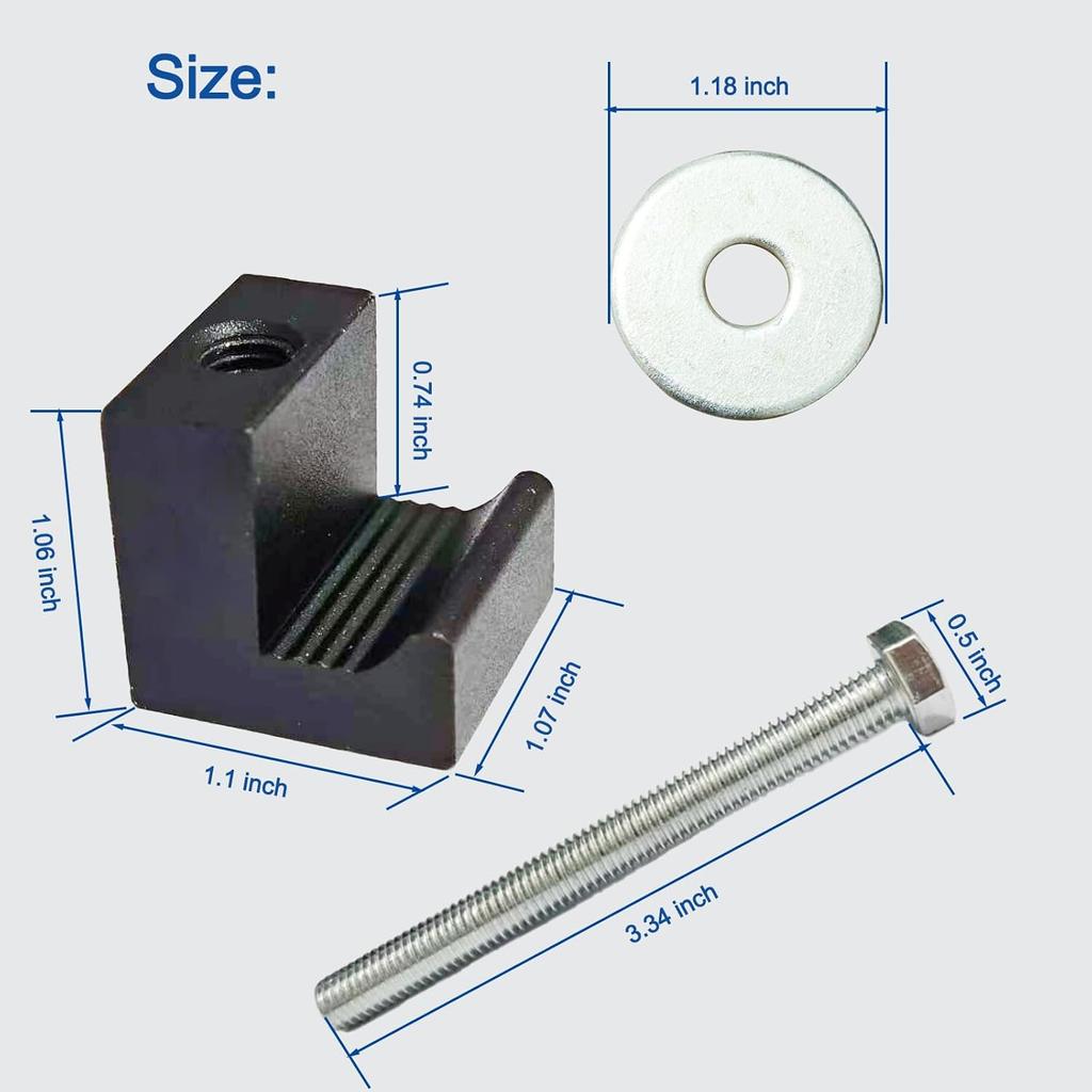 4Pcs Truck Tool Box Mounting Kit - Upgraded J Hook Crossover Tool Box Fits For Pickup Truck Tool Box Mount Tie Downs, Universal Aluminum Truck Tool