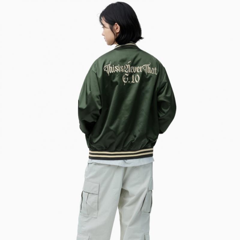 ThIs Is Never That Satin Jacket Olive