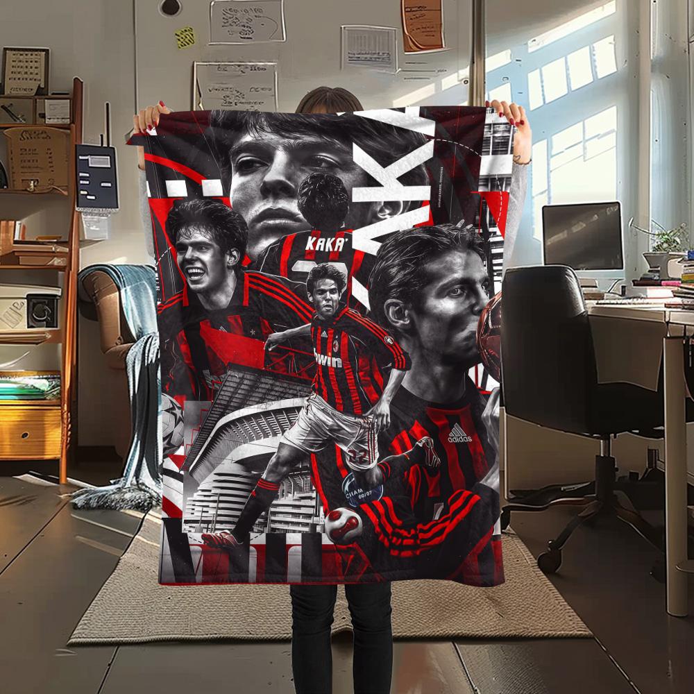 AC Milan Print FlAannel Blanket, High quality Comfortable for All Seasons, Home Decor, Warmth and Comfort