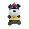 Cute Plush Schnauzer Dog Keychain Simulation Puppy Bag Charm Desktop Ornament Toy