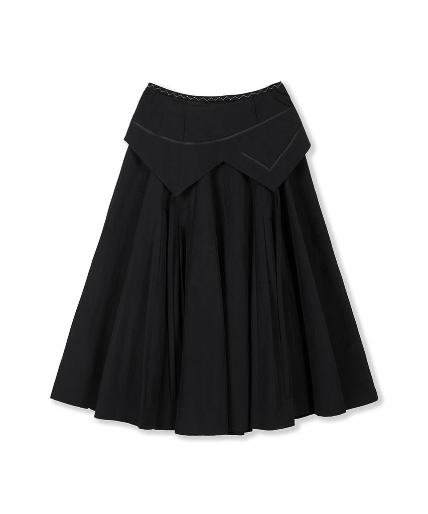 Yusentig Two-Way Pleated Long Skirt Aw5Ms45210