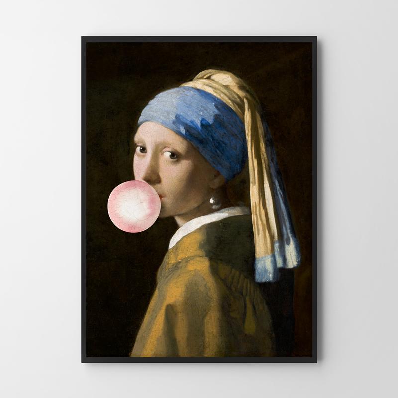 Poster Girl with a Balloon Vermeer