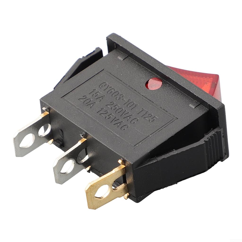 Red/Green/Blue/Yellow Latching Neon Rocker Switch 3 Pin Exceptional Quality