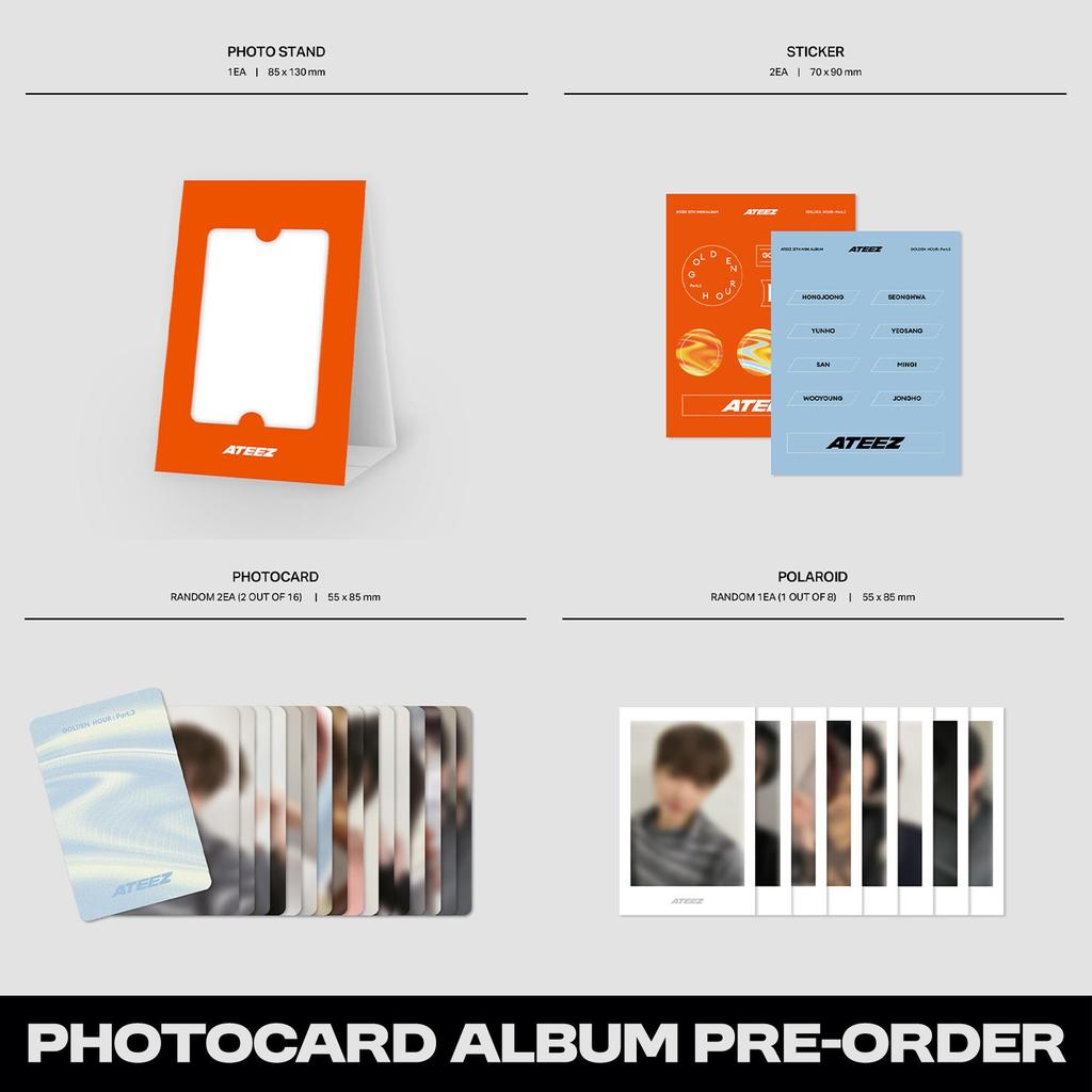 [On Hand] ATEEZ 12th Mini Album Golden Hour Part.3 POCAALBUM Ver. (Sealed)