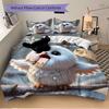 3-teiliges Winter Wonderland Schneeeule Bettwäsche-Set - Enthält einen Bettbezug und zwei Kissenbezüge (Kein Kern) - Festliches Geschenk für Schlafzimmerdeko - Pol