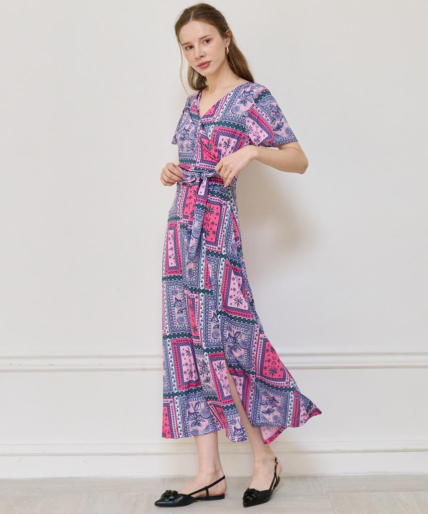 Bonide Mesh Cool Wrap Dress Fer Pink