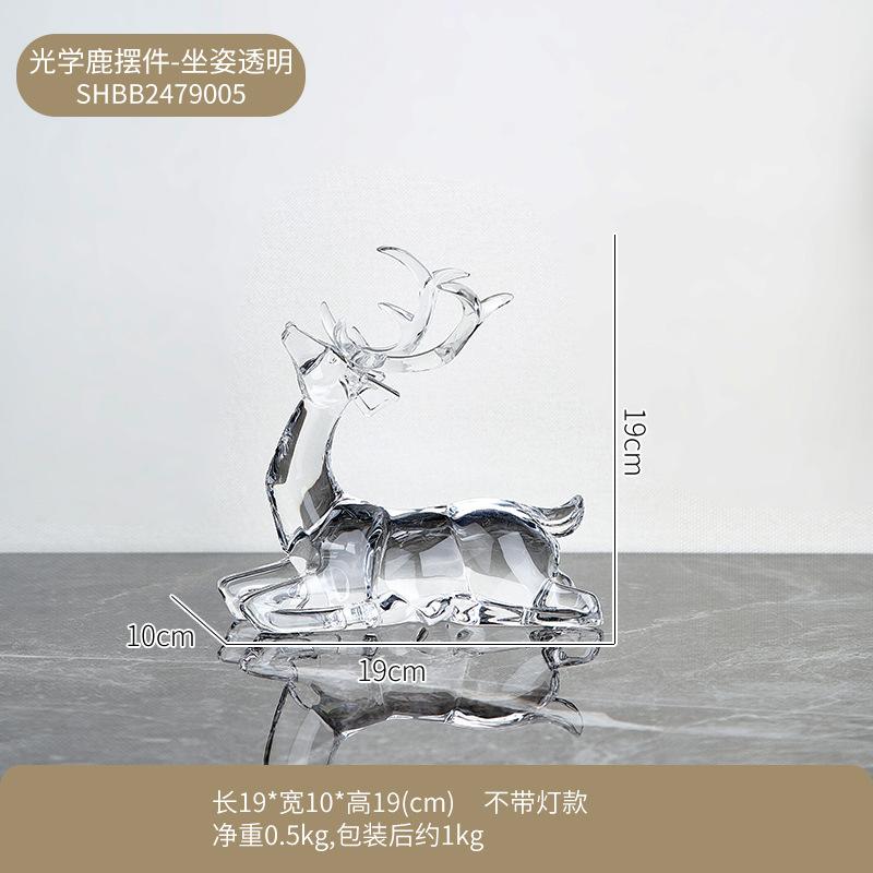 Nordic Home Decoration Transparent Acrylic Animal Statue Living Room TV Cabinet Creative Animal Sculpture Modern Craft Gift