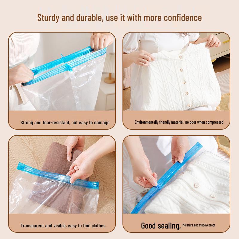 Hand-Rolled Vacuum Compression Travel Storage Bags - Portable & In Stock