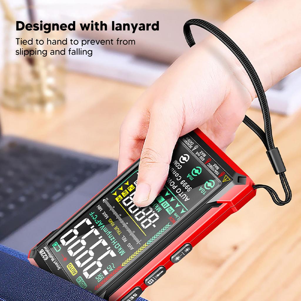 Ohm Amp Volt Meter Digital Multimeter Kit Smart Touch Large Screen Rechargeable High Accuracy Fully Automatic Non Burning Tester