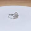 Trendy Women's Butterfly Ring: Adjustable Luxury Design with Cubic Zirconia