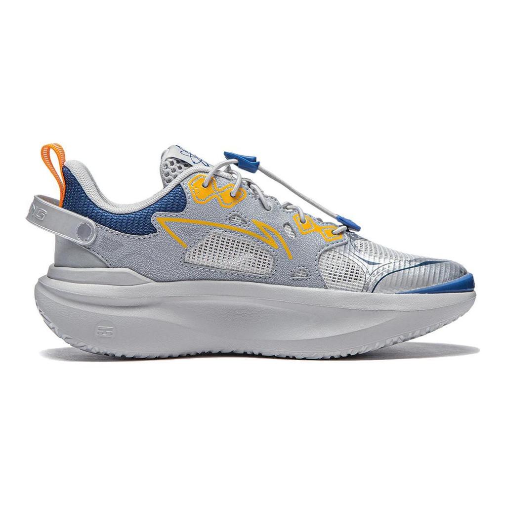 Li Ning Mládež Dětské Hvězdné Pohodlné Jednoduché Protiskluzové Odolné proti opotřebení Volnočasové Boty Dětské Volnočasové Boty Stříbrná Modrá Žlutá YKCU142-3