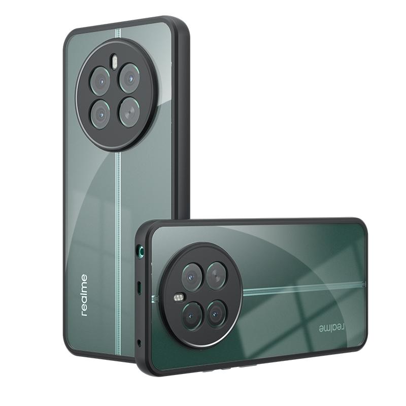 

Акриловый противоударный прозрачный чехол для телефона Realme 12 5G 12X 12 Plus, жесткая защитная задняя крышка, бампер For Realme 12 Plus чистый