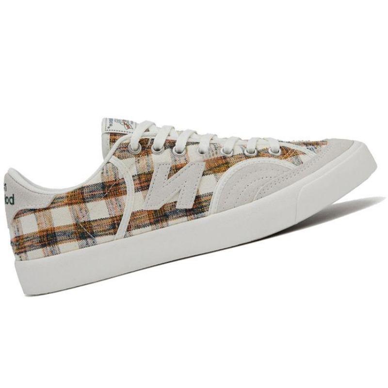 New Balance 212 Unisex Vintage Plaid Skate Shoes White Yellow Grey NM212PLD