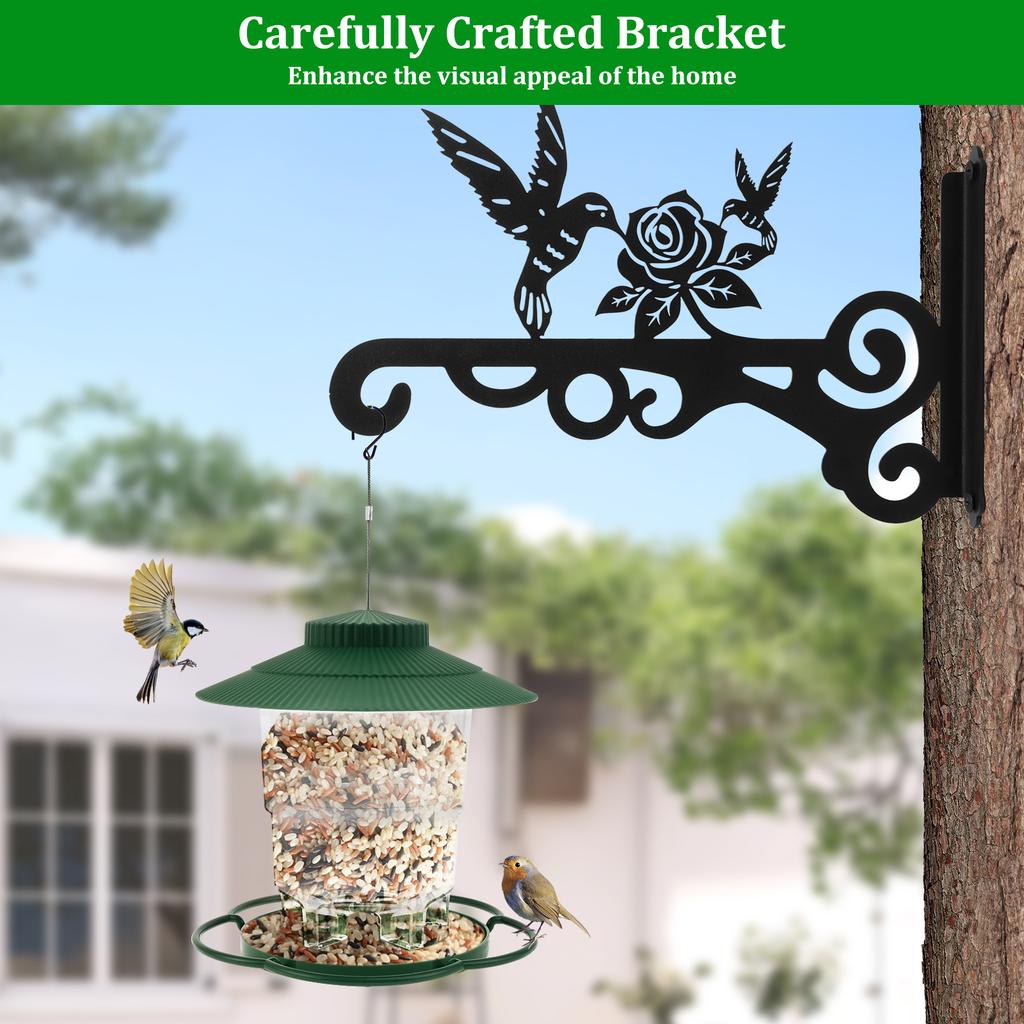2 Pcs Hanging Plant Bracket Wall Hanging Hook 10 Inches Iron Plant Hanger Wall Plant Hanger for Garden Lantern Light Bird Feeder