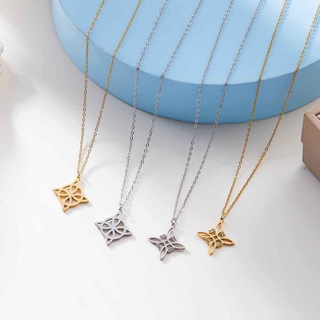 Minimalist Floral Lady Necklace With Stainless Steel For Fashion Casual Wear