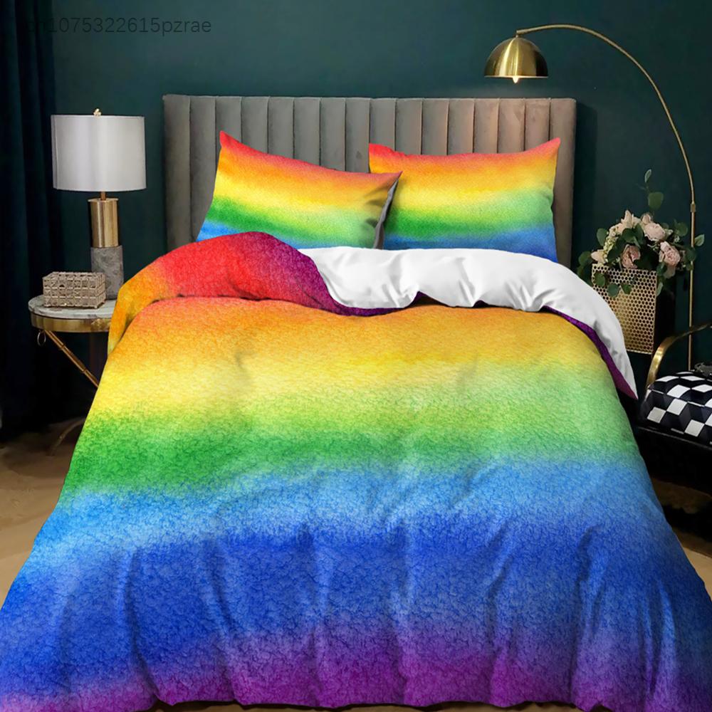 Kleur Halo Verven Marmer Dekbedovertrek Beddengoedset Paars Blauw Kleurrijk Eenpersoons Tweepersoons Twin/Queen Voor Mannen Vrouwen Kinderen Cadeau