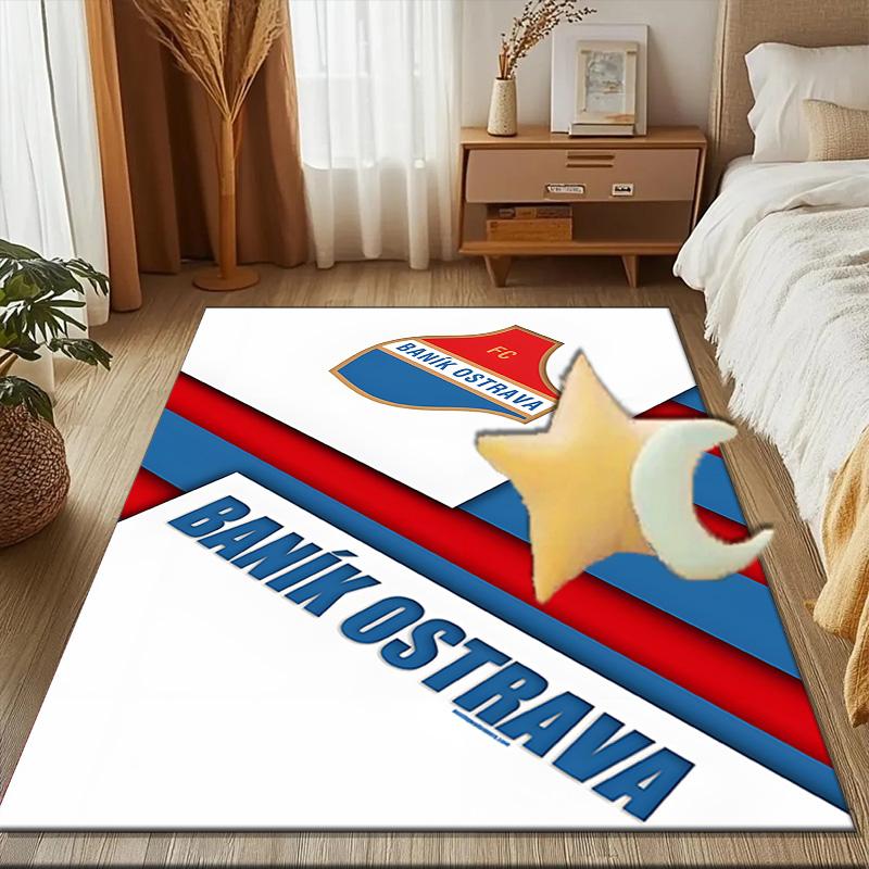 Banik Ostrava Crest Emblem Rug Game Carpet, Floor Mat for Bedroom Living Room Entryway Rug, Home Decor Idea Gift for Christmas birthday