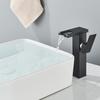 Luxury LED Black Basin Faucet Tall And Short Tap Bathroom Single Handle Cold and Hot Water Flow Produces Electricity
