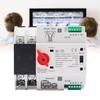 2P 100A Dual Power Automatic Transfer Switch for Generator ATS Changeover Switch AC 110V 60Hz PC Level