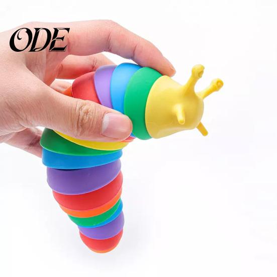 Sensorisches Spielzeug Fidget Schnecke Bunt Niedlich 3D Gelenkig Stim Handgelenk Krafttraining Flexibel Stressabbau Lustig Quetschbar Dekompression Jungen Mädchen Geschenk